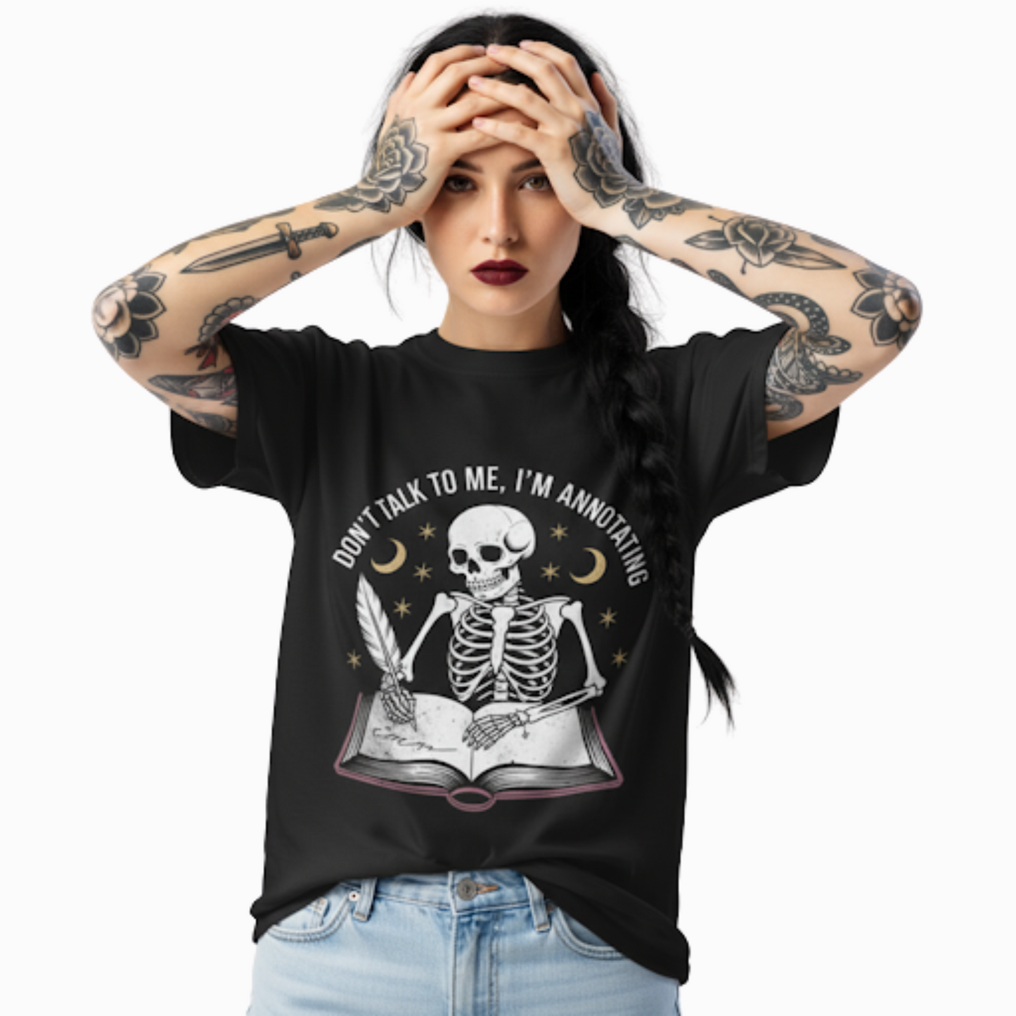 "Don't Talk to Me, I'm Annotating" Skeleton Tee